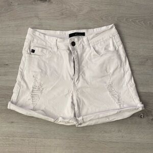 Kancan White Distressed Shorts Size 9/28